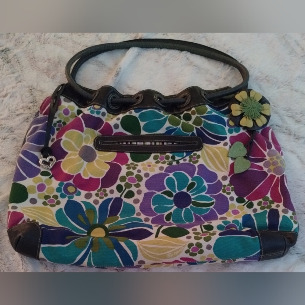 Brighton | Oversized Canvas & Leather Bag | NWOT